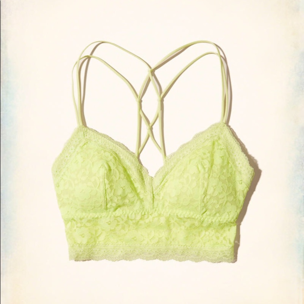 Gilly Hicks Yellow Lace Padded Bralette